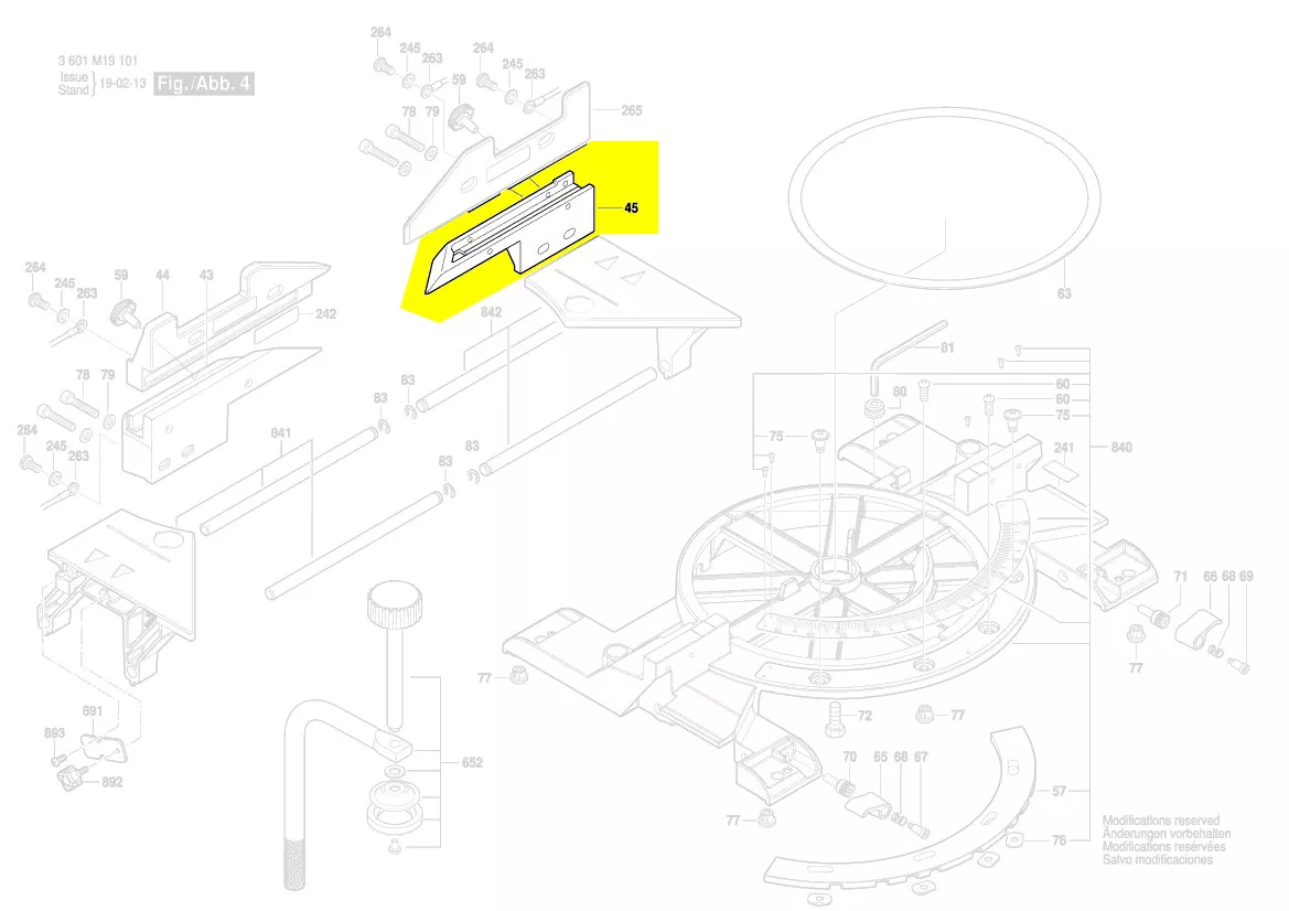 Règle glissière à onglets réf. 1 609 B04 185 Bosch